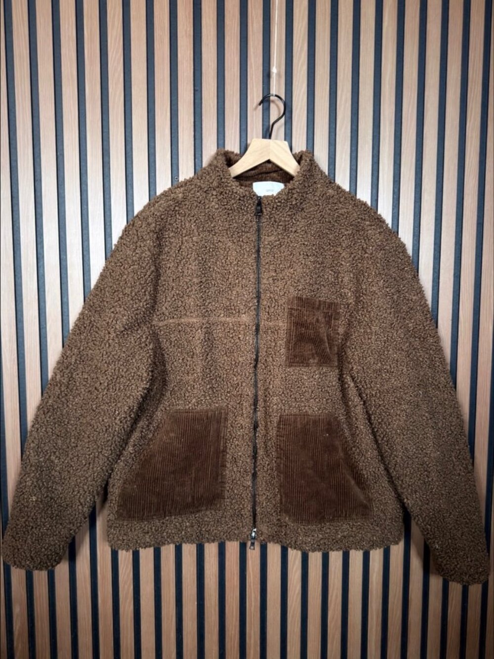 Onia Sherpa Jacket XL Mens Full Zip Sherpa Jumbo Corduroy Shacket Full Zip